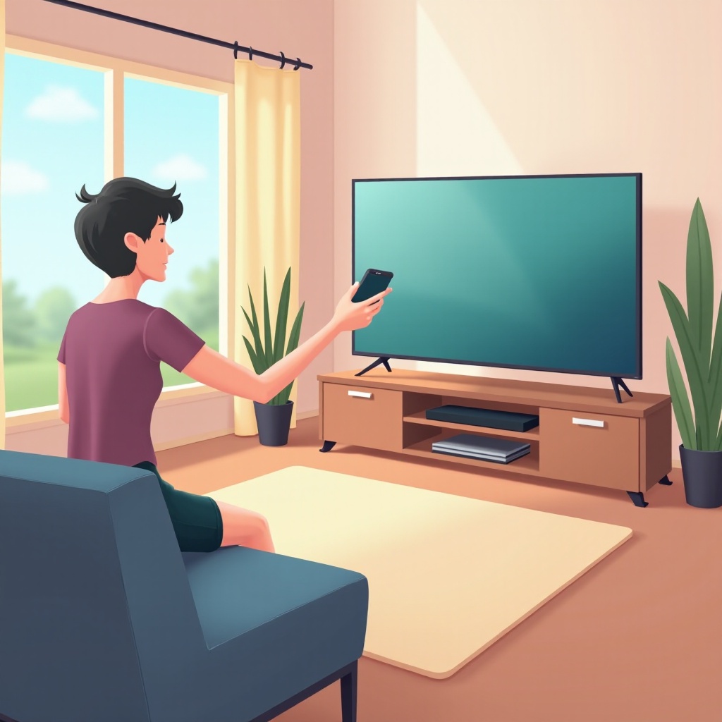 mở tv bằng điện thoại
