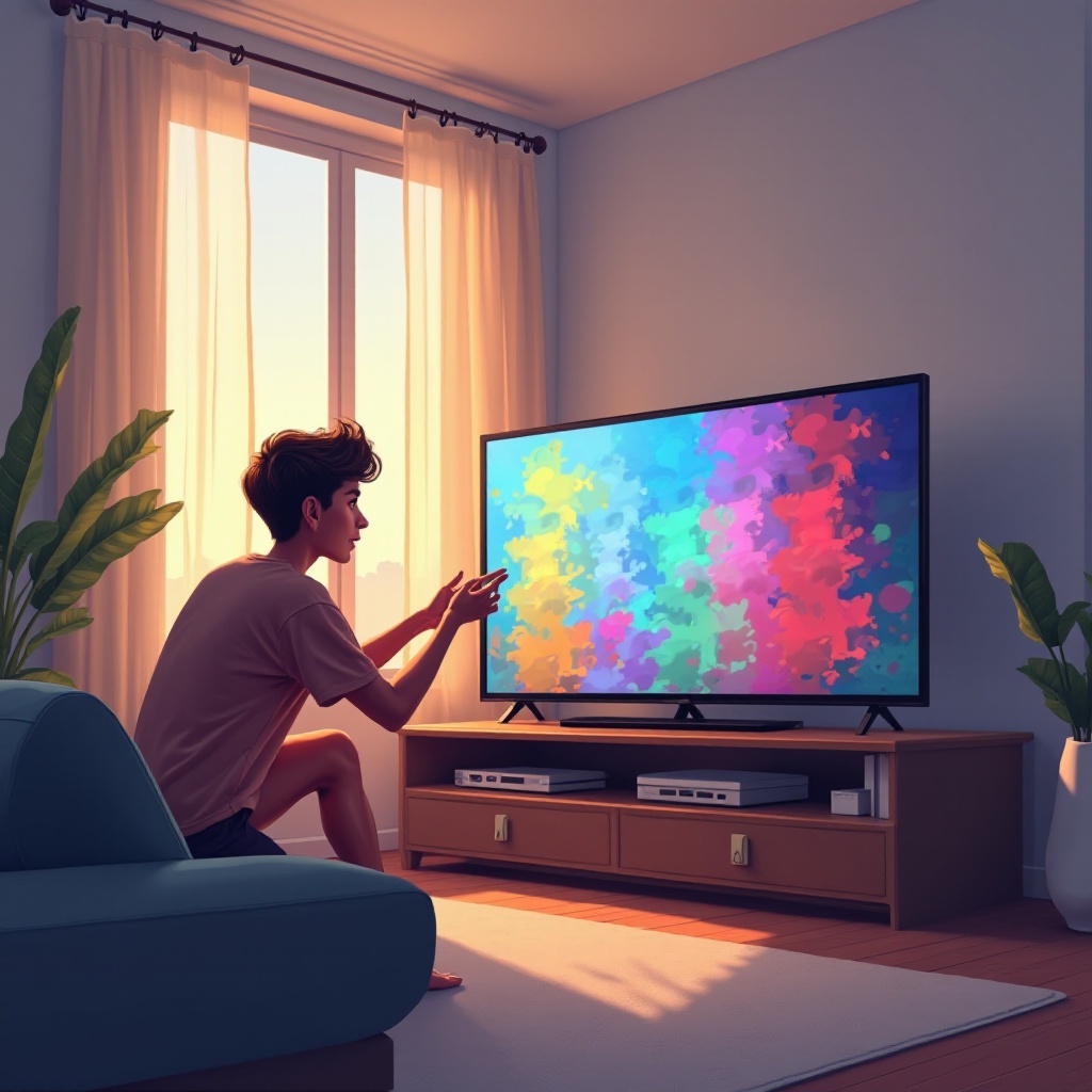 tv bị nhiễu màu